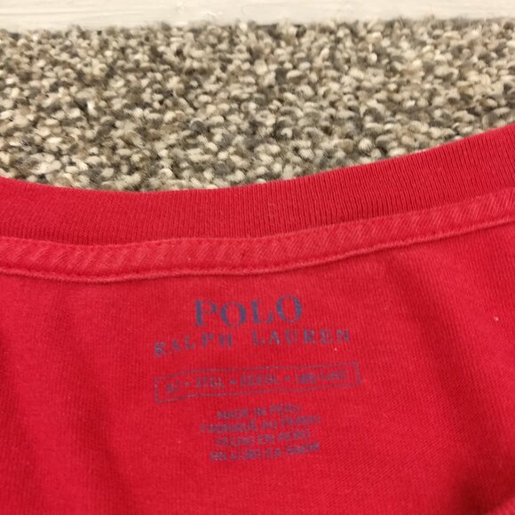 Polo Ralph Lauren T-Shirt Big Pony Logo Short Sleeve Red Mens 3XLT - Picture 4 of 8